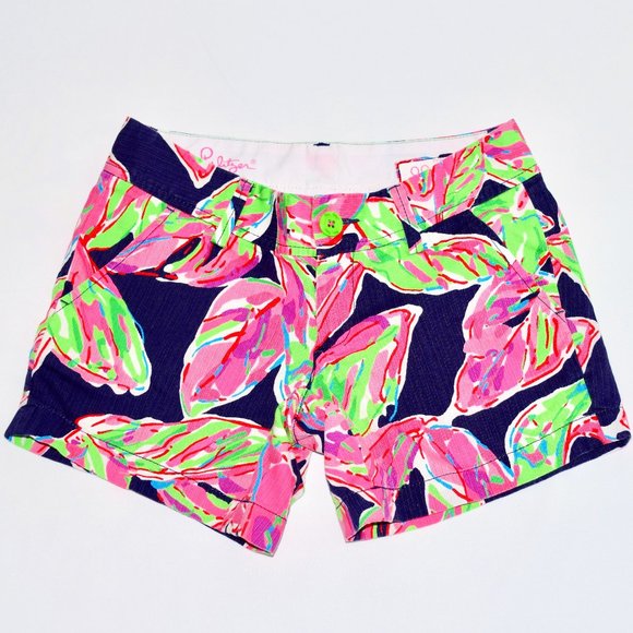 NWOT - Lilly Pulitzer Vias Print Callahan Shorts - Size 00 - Picture 1 of 6